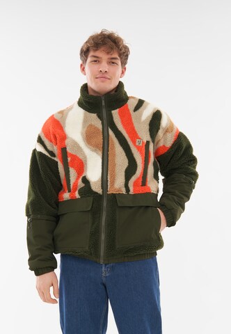 Veste en polaire 'Carson' Johnny Urban en vert : devant