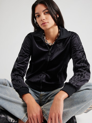 Veste de survêtement ADIDAS ORIGINALS en noir : devant