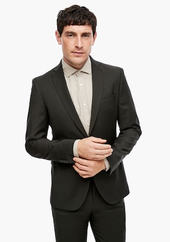 s.Oliver BLACK LABEL Slim fit Business-colbert in Grijs: voorkant