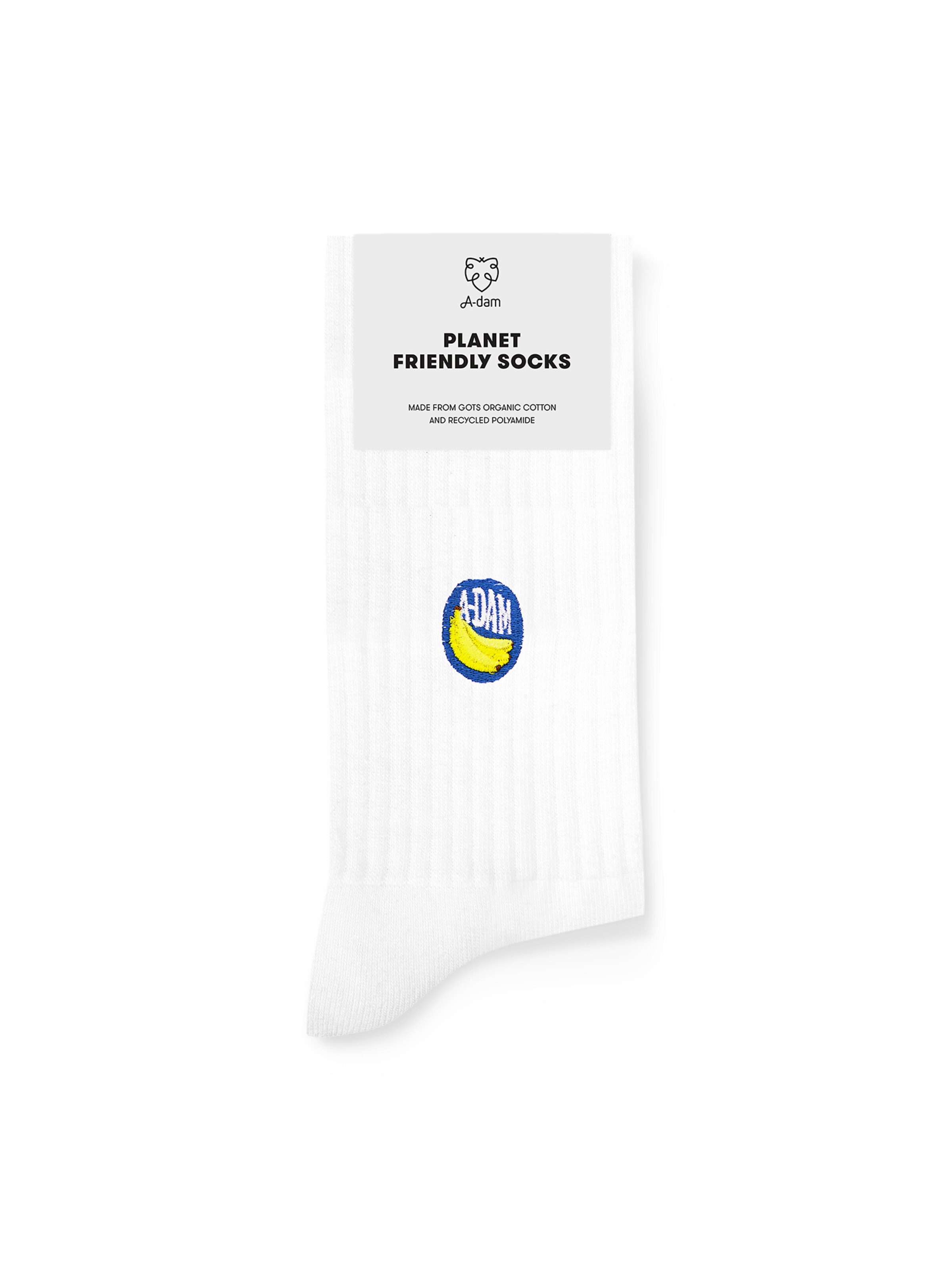 A-dam Socks 'Banana Sticker' in White