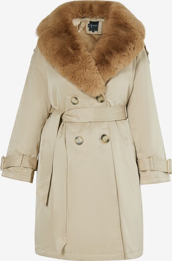 Žieminis paltas iš faina, spalva – smėlio spalva / ruda, Prekių apžvalga
