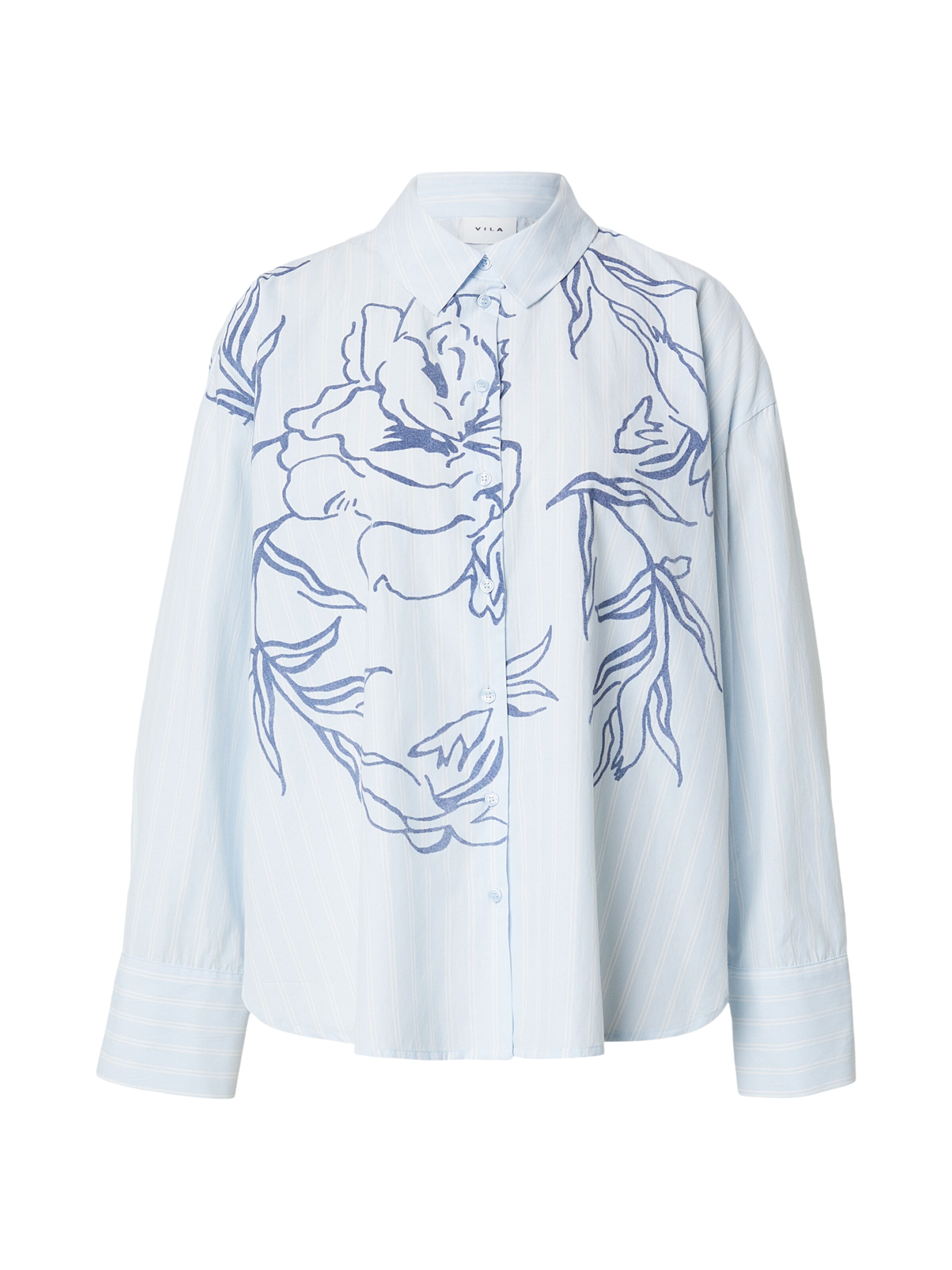 Chemisier 'VIFLORINA' VILA en bleu : devant