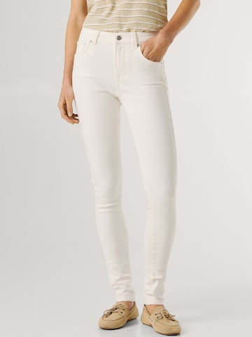 Coupe slim Jean 'Regent' Pepe Jeans en blanc : devant