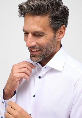 ETERNA Comfort fit Button Up Shirt in White