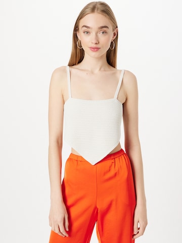 WEEKDAY Knitted Top in White: front