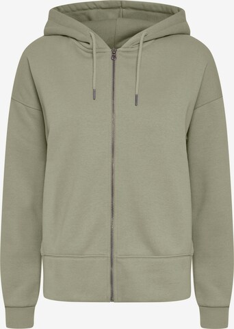 Oxmo Zip-Up Hoodie 'Holunder' in Green: front