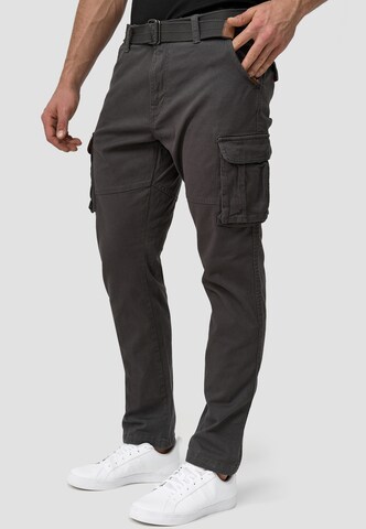 INDICODE JEANS Regular Cargohose 'Mathen' in Grau