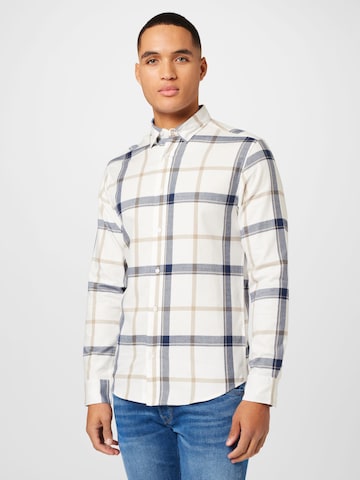 Coupe regular Chemise 'DALLAS' JACK & JONES en blanc : devant