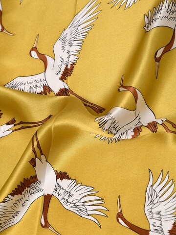 MayTree Scarf 'Seidentuch Kranich' in Gold