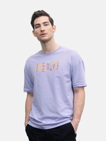 elho T-shirt 'Karibik' i lila: framsida