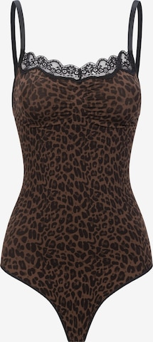 Body modelant 'Bodysuit Sculpting Shapewear mit Lace' cfab en marron : devant