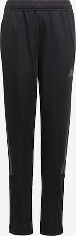 ADIDAS PERFORMANCE Slim fit Workout Pants 'Tiro' in Black: front