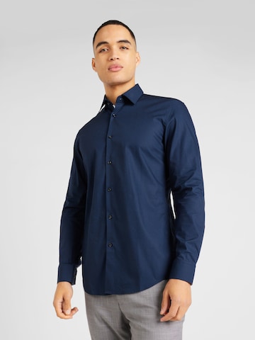 HUGO Slim fit Button Up Shirt 'Koey' in Blue: front