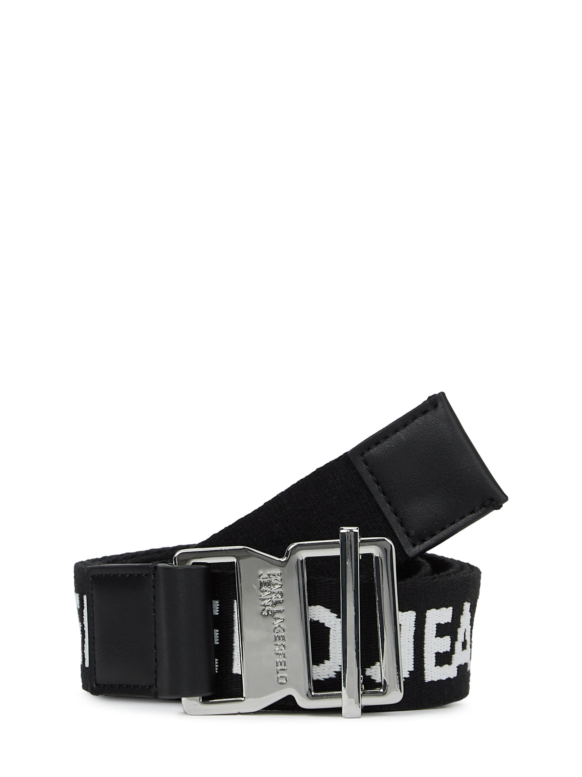 KARL LAGERFELD JEANS Övek ' Gürtel aus Gurtband mit Logo ' - fekete: elől