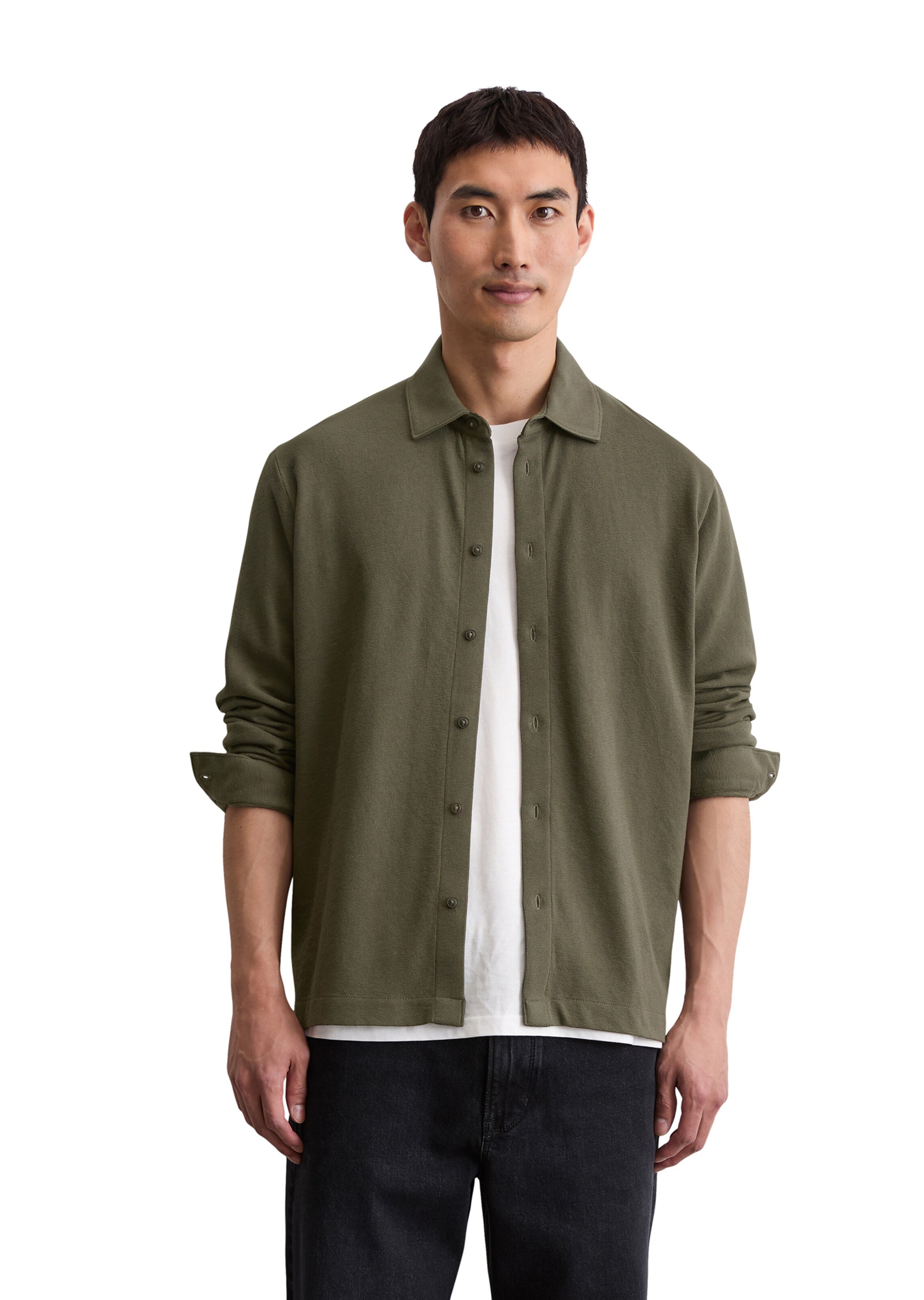 Marc O'Polo Regular fit Overhemd in Groen: voorkant