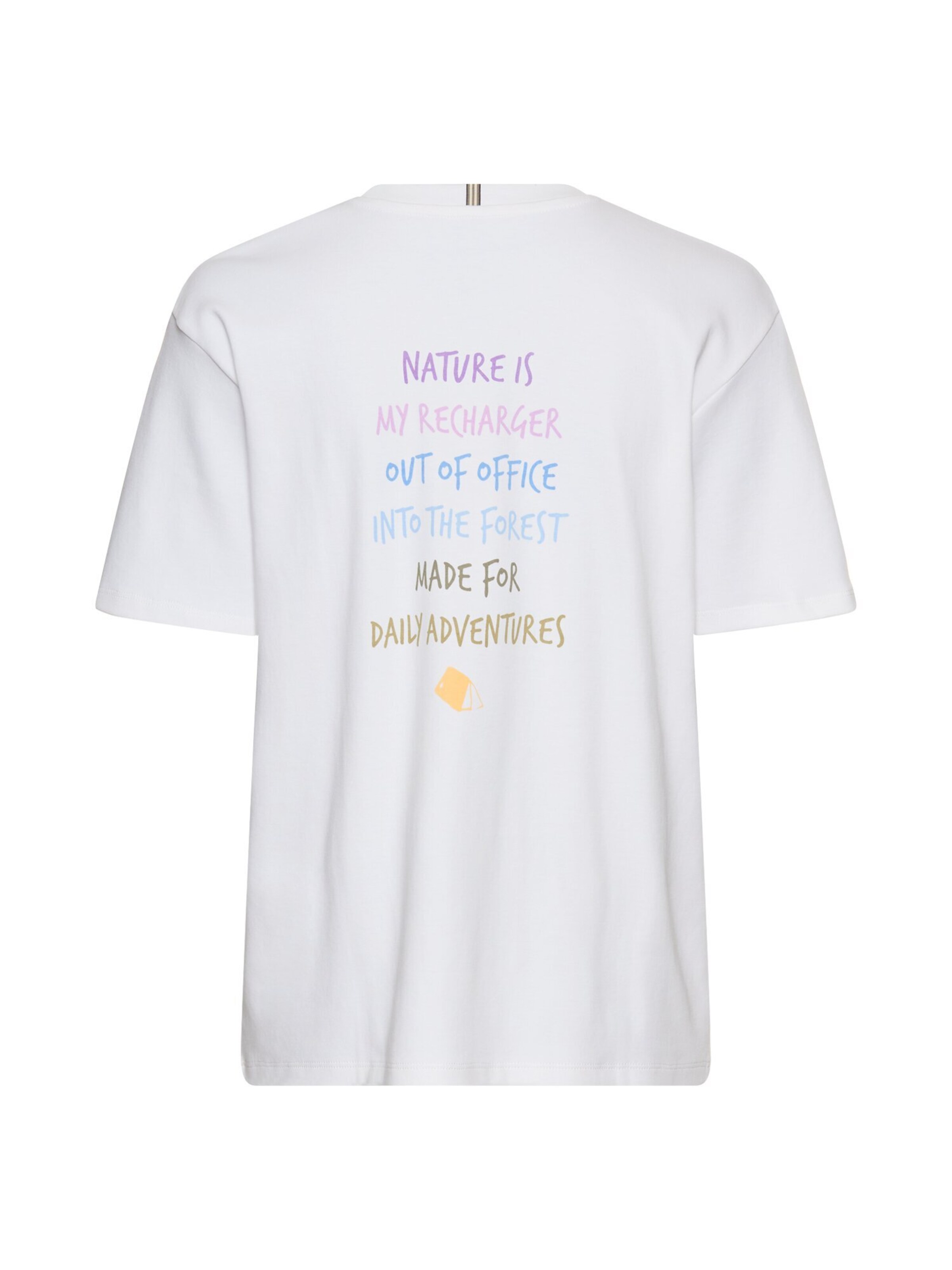 CAMEL ACTIVE T-Shirt mit Rückenprint in Weiß: Vorderseite