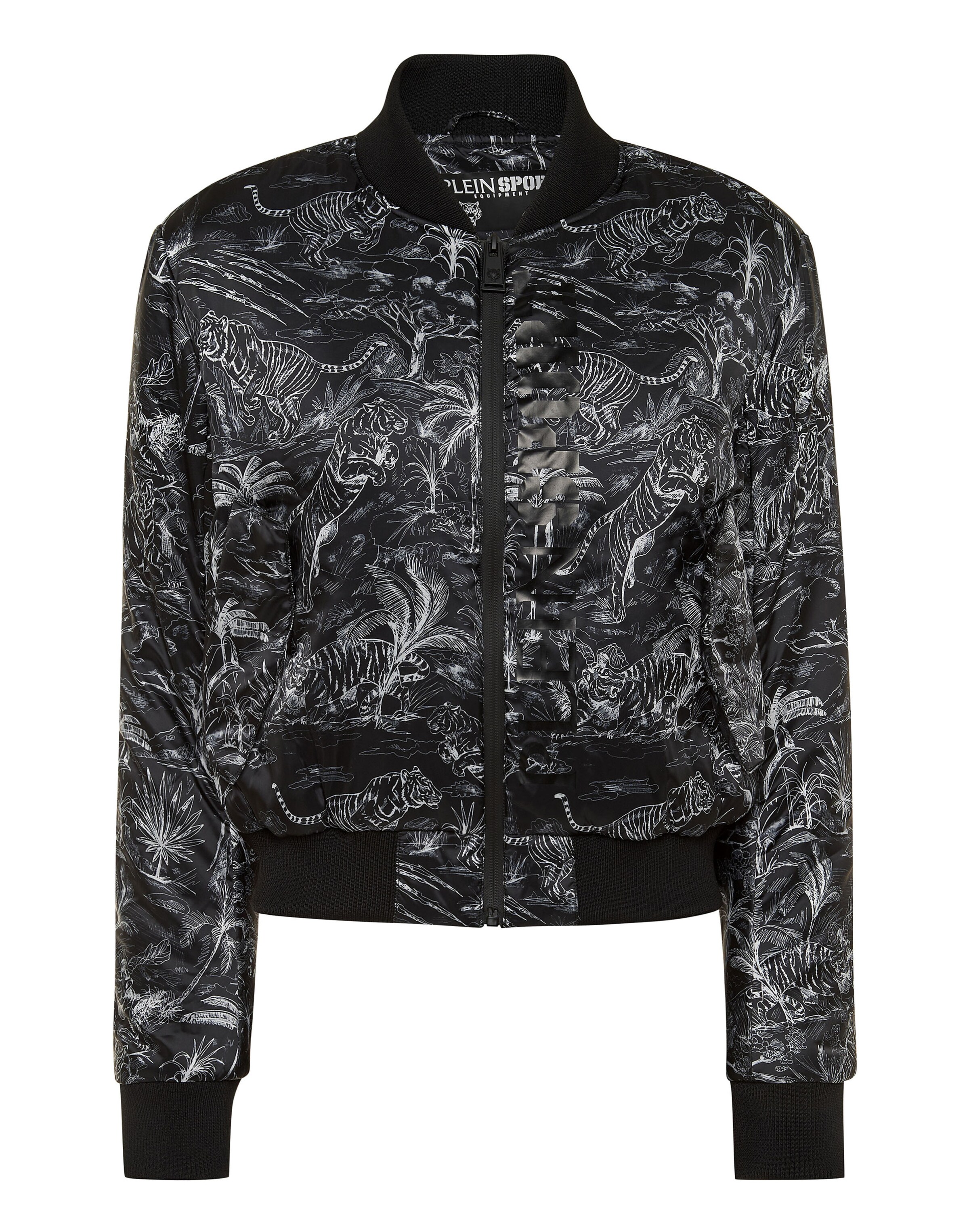 Giacca di mezza stagione di Plein Sport in nero: frontale