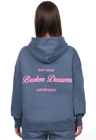 Dropsize Sweatshirt 'Broken Dreams' in Blauw: voorkant