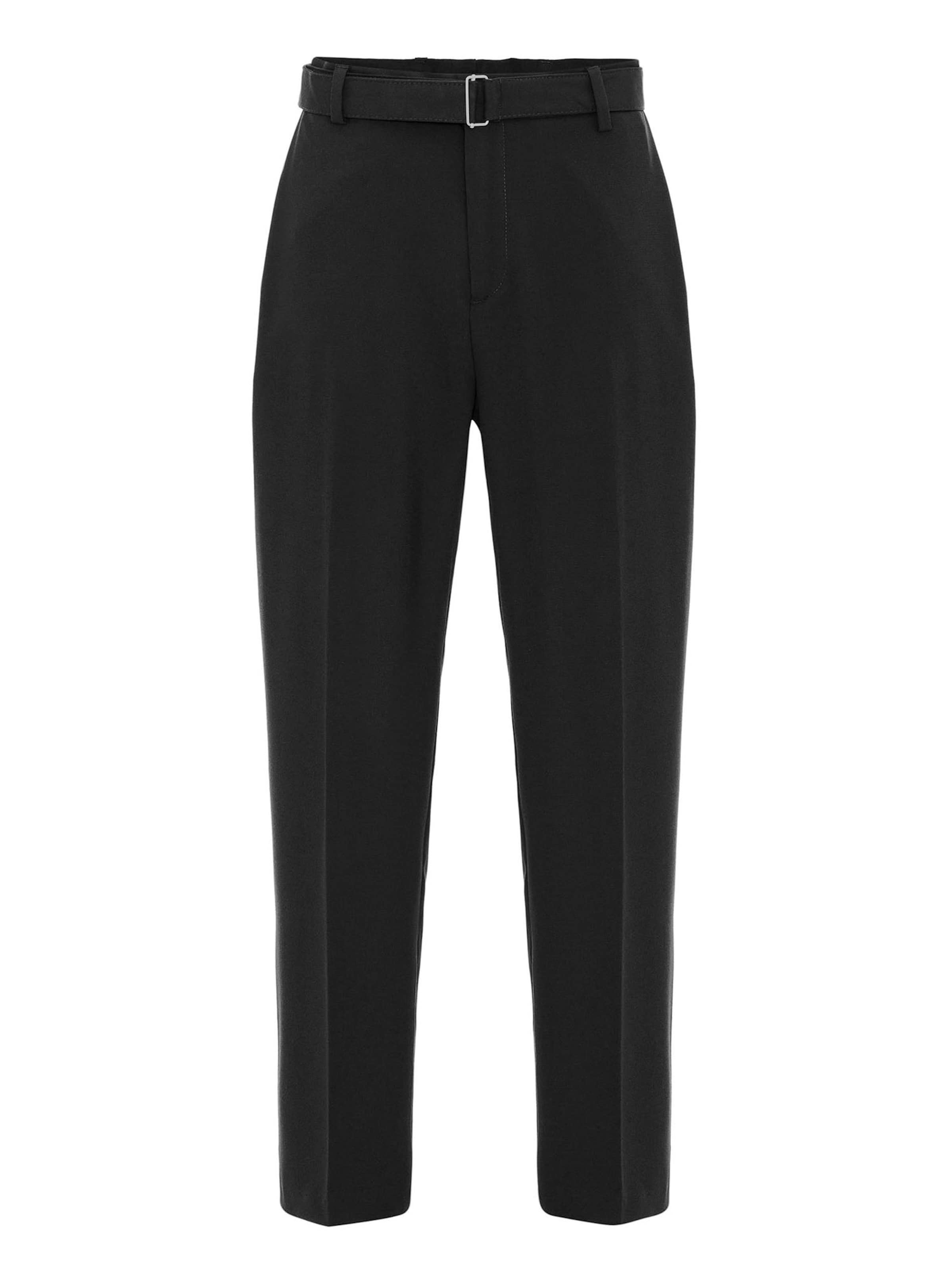 Antioch Štandardný strih Nohavice s pukmi - Čierna: predná strana