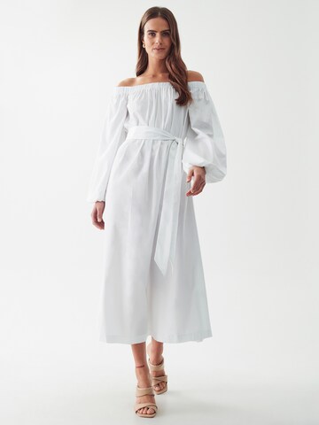 Willa - Vestido 'LEETONMIDIDRESS' en blanco