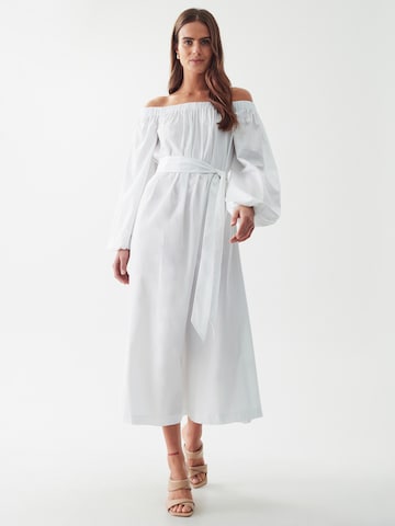 Willa Φόρεμα 'LEETONMIDIDRESS' σε λευκό