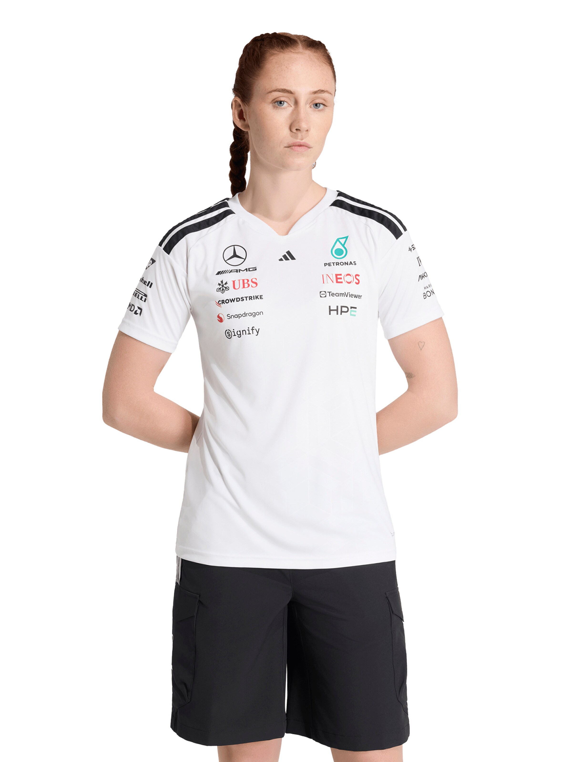 ADIDAS SPORTSWEAR Trikot 'Mercedes - Amg Petronas Formula 1 Team' – bílá: přední strana