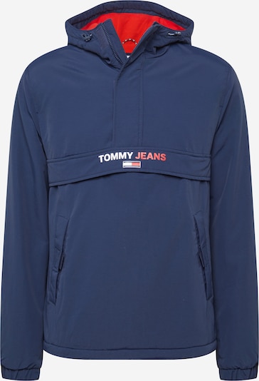 Tommy Jeans Veste mi-saison en bleu marine / melon / blanc, Vue avec produit