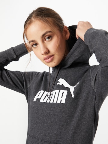 PUMA Sports sweatshirt 'ESSENTIAL Logo Hoodie' in Grey