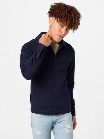 JACK & JONES - Sudadera con cremallera en azul: frente