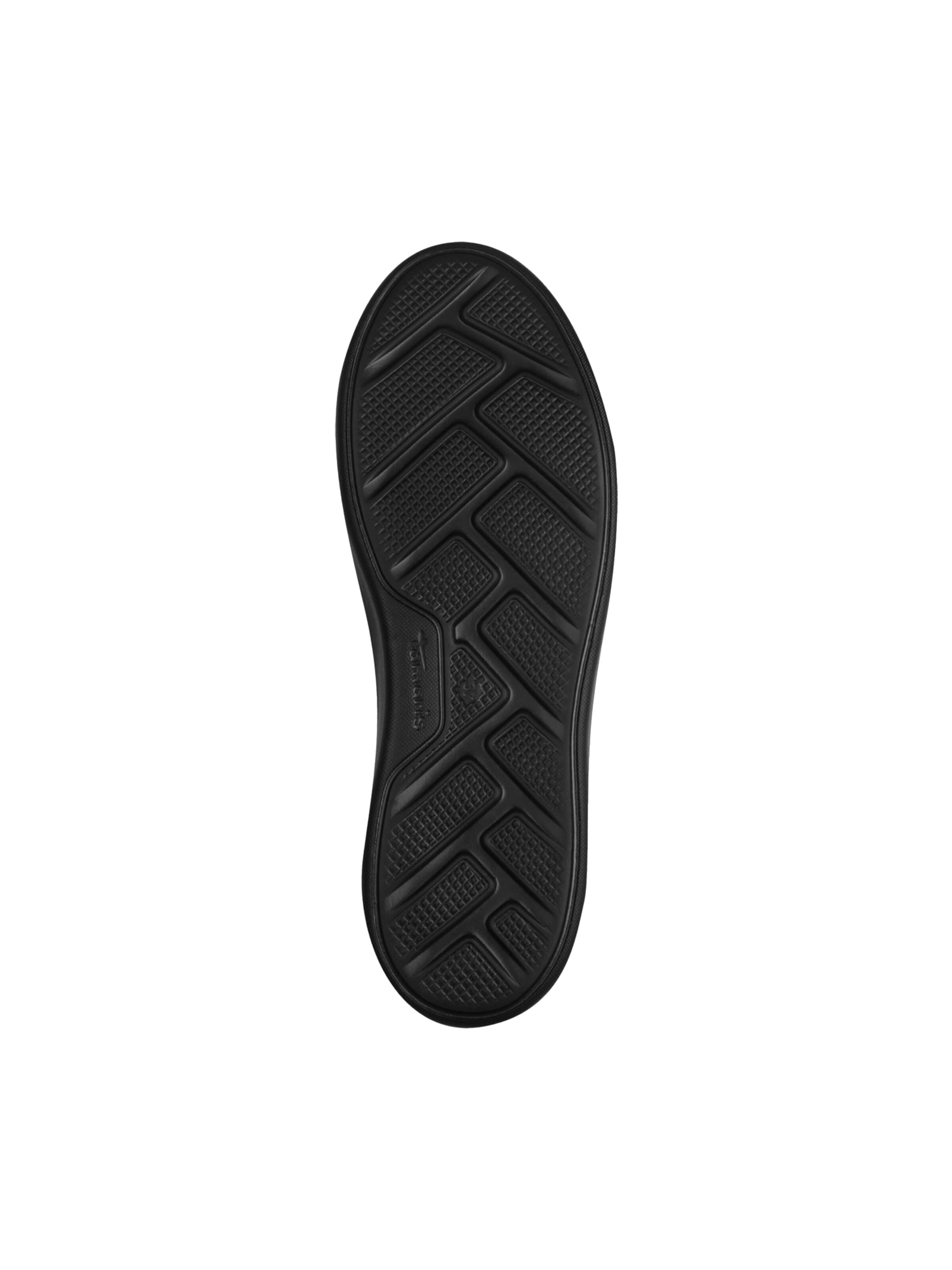 Chaussure de sport à lacets 'Leder-Sneaker' Tamaris en noir