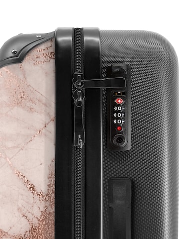 NoBoringSuitcases Cart 'Marmor - Roségold - Luxe - Glitzer - Marmoroptik' in Gold