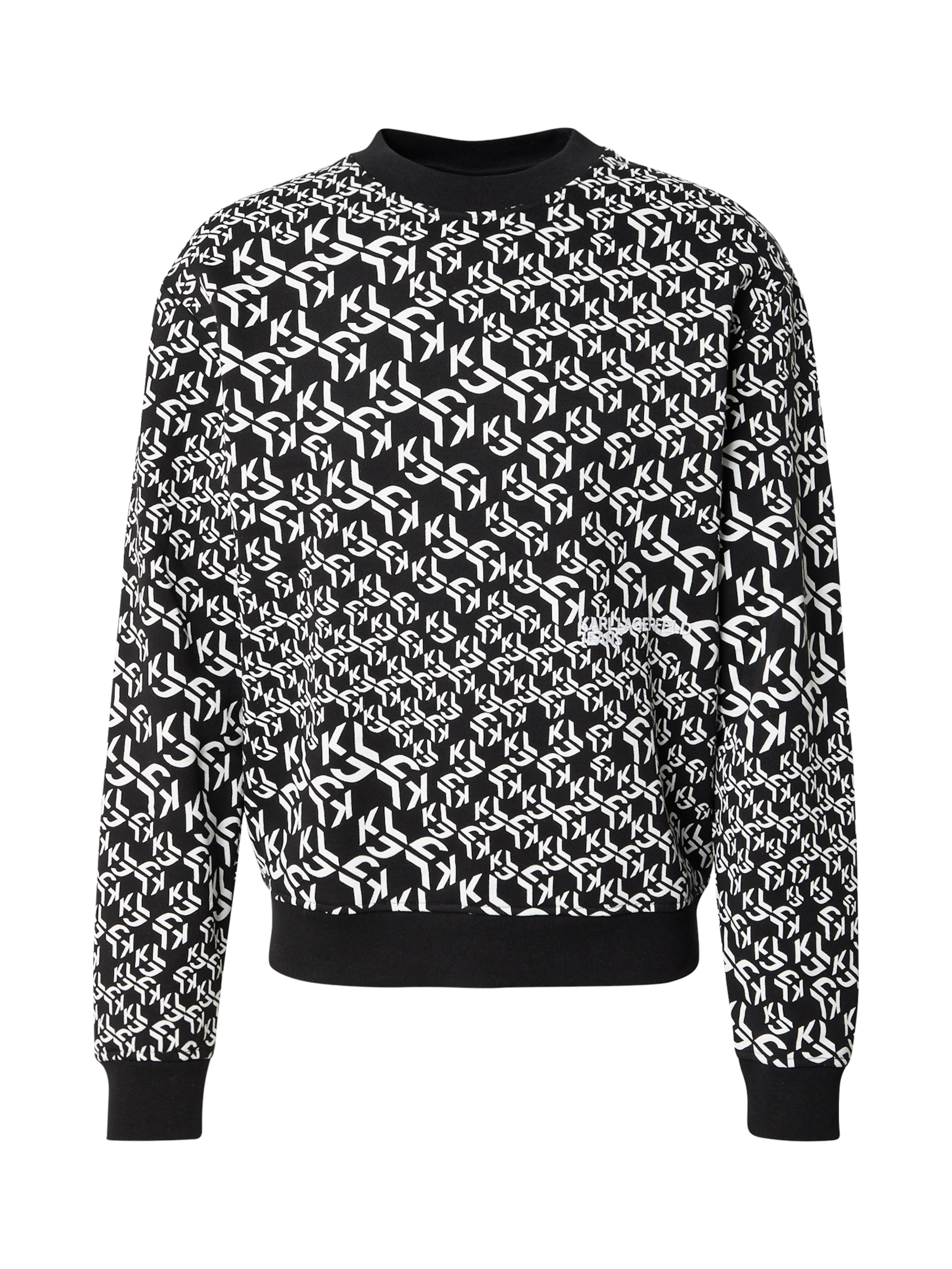 Bluză de molton de la KARL LAGERFELD JEANS pe negru: față