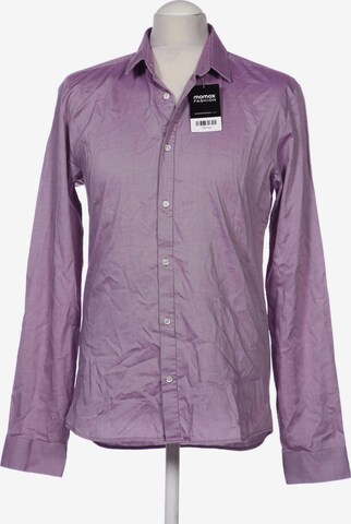 HUGO Button Up Shirt in M in Purple: front