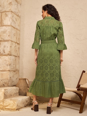 love & roses Košeľové šaty - Zelená