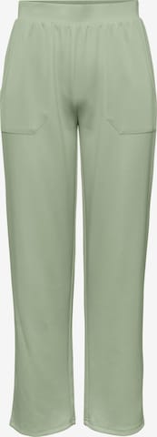 PIECES Loosefit Broek 'Line' in Groen: voorkant