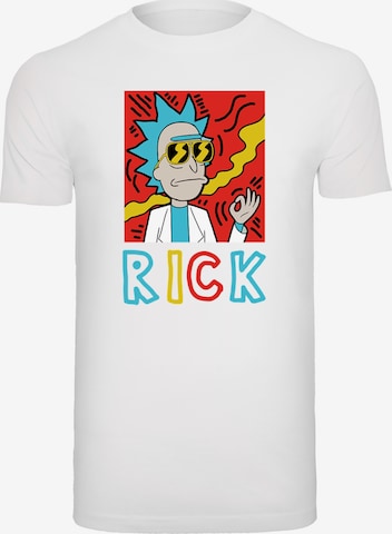 T-Shirt 'Cool Rick' F4NT4STIC en blanc : devant