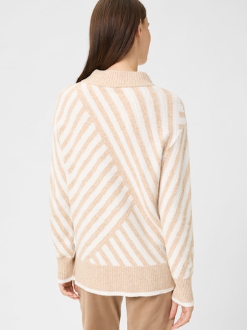 Olsen Pullover, mit Panneaux-Muster, weich in Beige