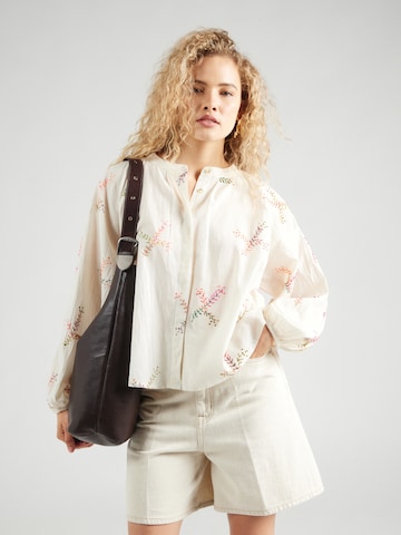 Lollys Laundry Μπλούζα 'Hailey' σε μπεζ: μπροστά