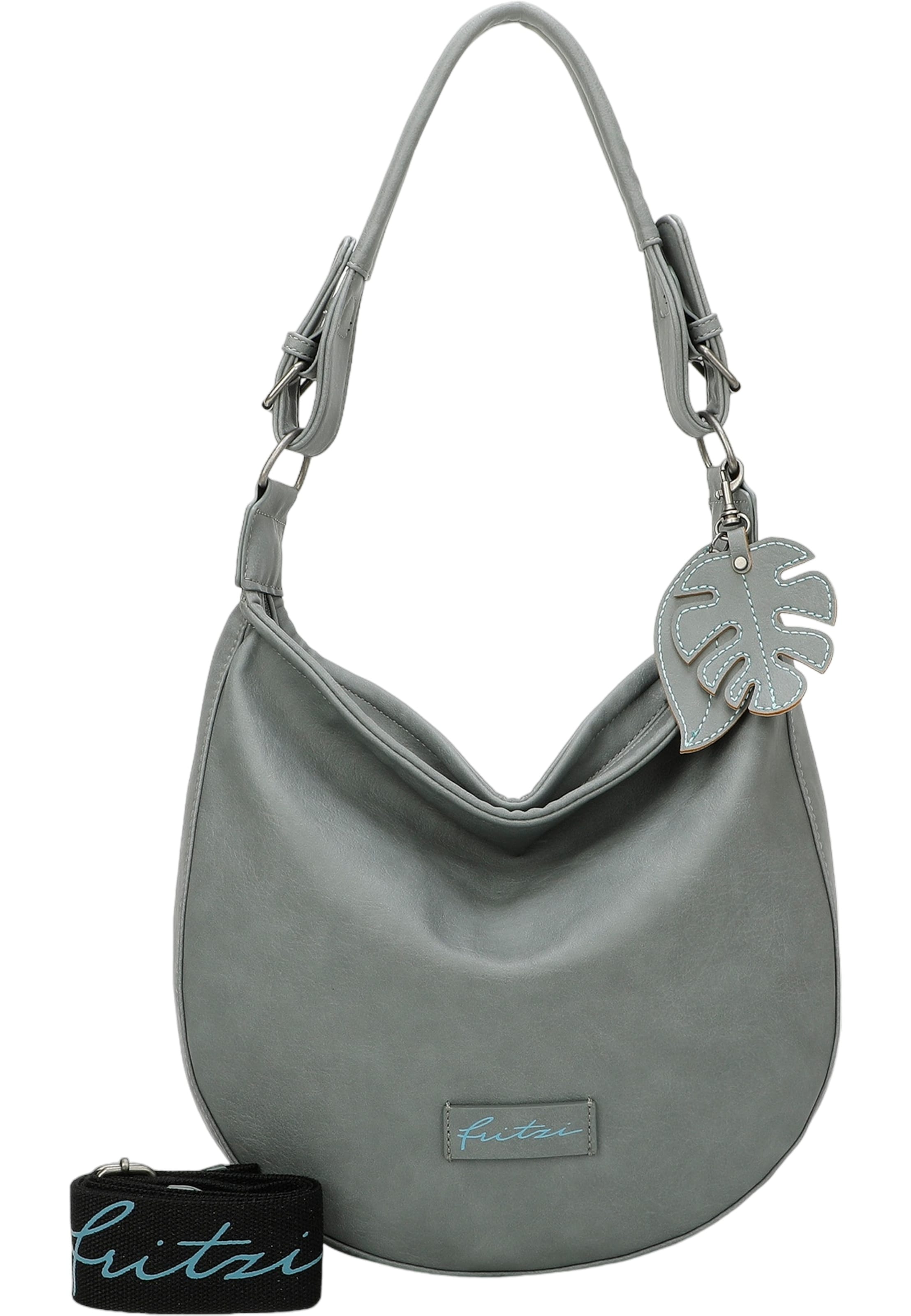 Borsa a spalla 'Eco Hobo' di Fritzi aus Preußen in blu: frontale