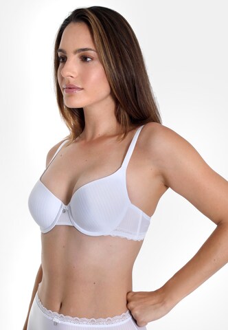 Invisible Soutien-gorge 'LOVELY STRIPE' sassa en blanc