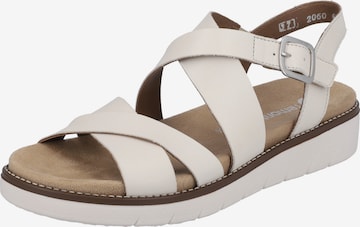 REMONTE Strap Sandals in Beige: front