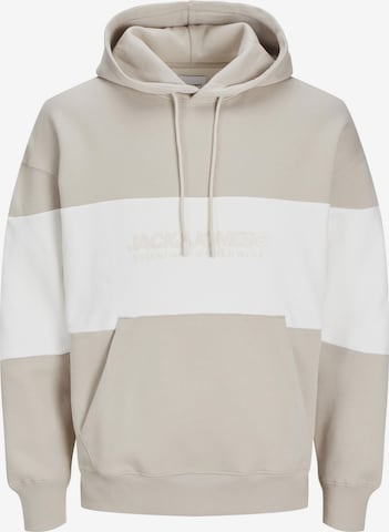 Sweat-shirt Jack & Jones Plus en beige : devant