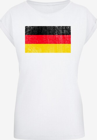 F4NT4STIC Shirt 'Germany Deutschland Flagge distressed' in Weiß: predná strana