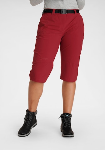 Maier Sports Regular Workout Pants in Red: front