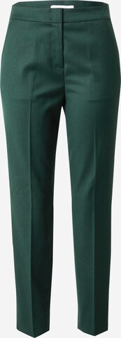 comma casual identity Slim fit Pleated Pants in Green: front