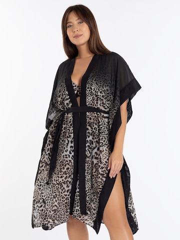 Marc & André Kimono 'LUXURY LEO' in Brown: front