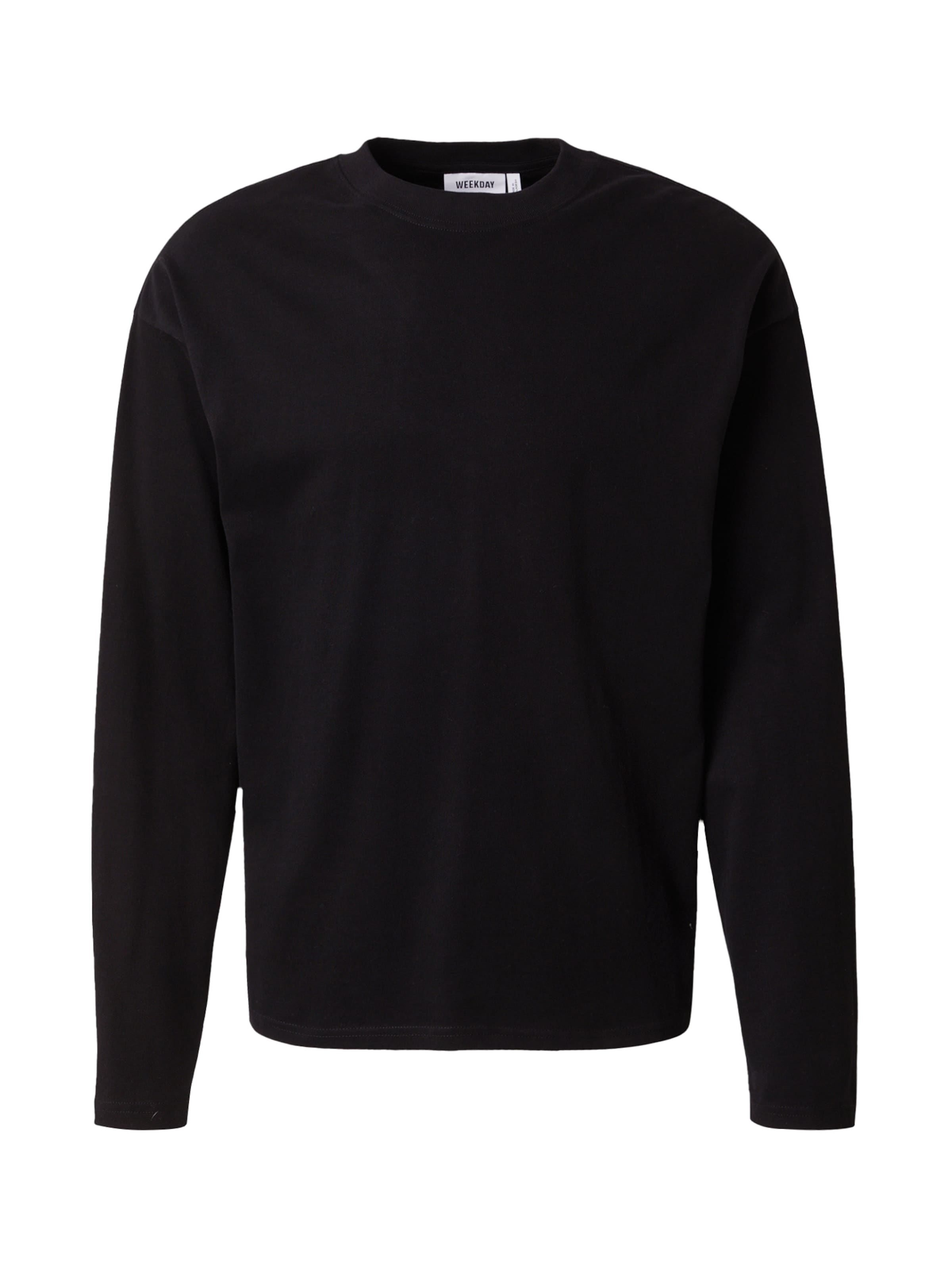 melns WEEKDAY T-Krekls: no priekšpuses