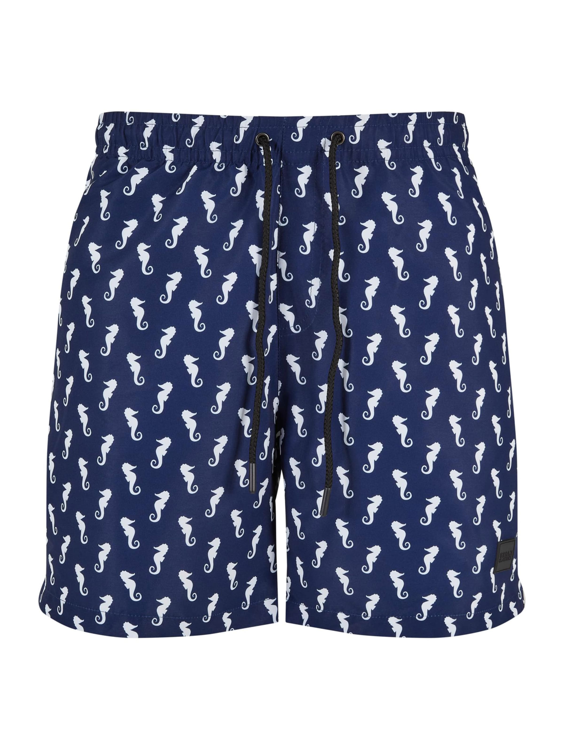 Urban Classics Bermudas en azul ultramarino / blanco, Vista del producto