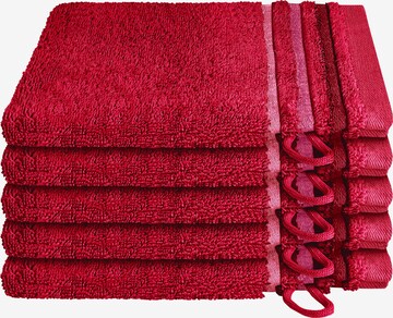 SCHIESSER Washcloth 'Skyline Color' in Red: front