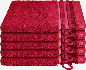 SCHIESSER Washcloth 'Skyline Color' in Red: front